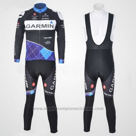 2011 Abbigliamento Ciclismo Garmin Campione Neozelandese Manica Lunga e Salopette